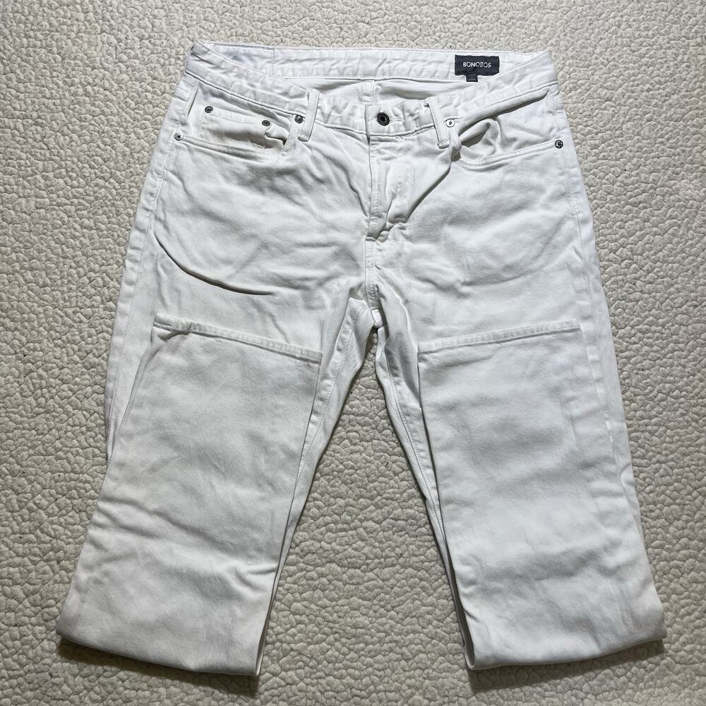 Bonobos Chino Pants Mens 34/32 White Slim Fit Cotton